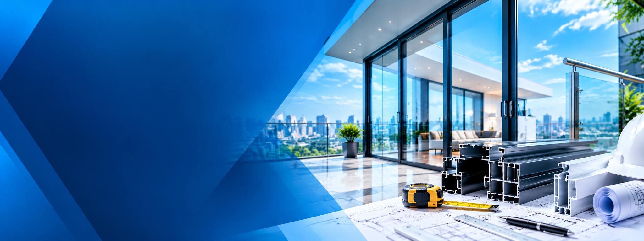 Ventanas, techos y estructuras modernas